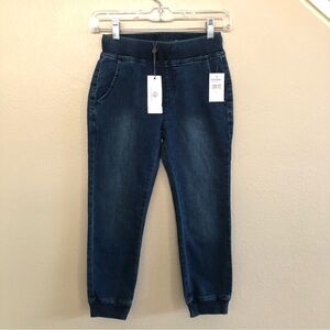 Ag Adriano Goldschmied Kids Boy Electric Blue Denim Ribbed Jogger Pants Size S